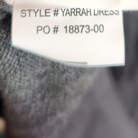 PrAna Yarrah Casual Preppy Travel Organic Cotton Knit Sweater Dress Gray XL - Picture 16 of 16